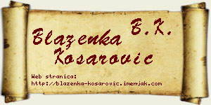 Blaženka Košarović vizit kartica